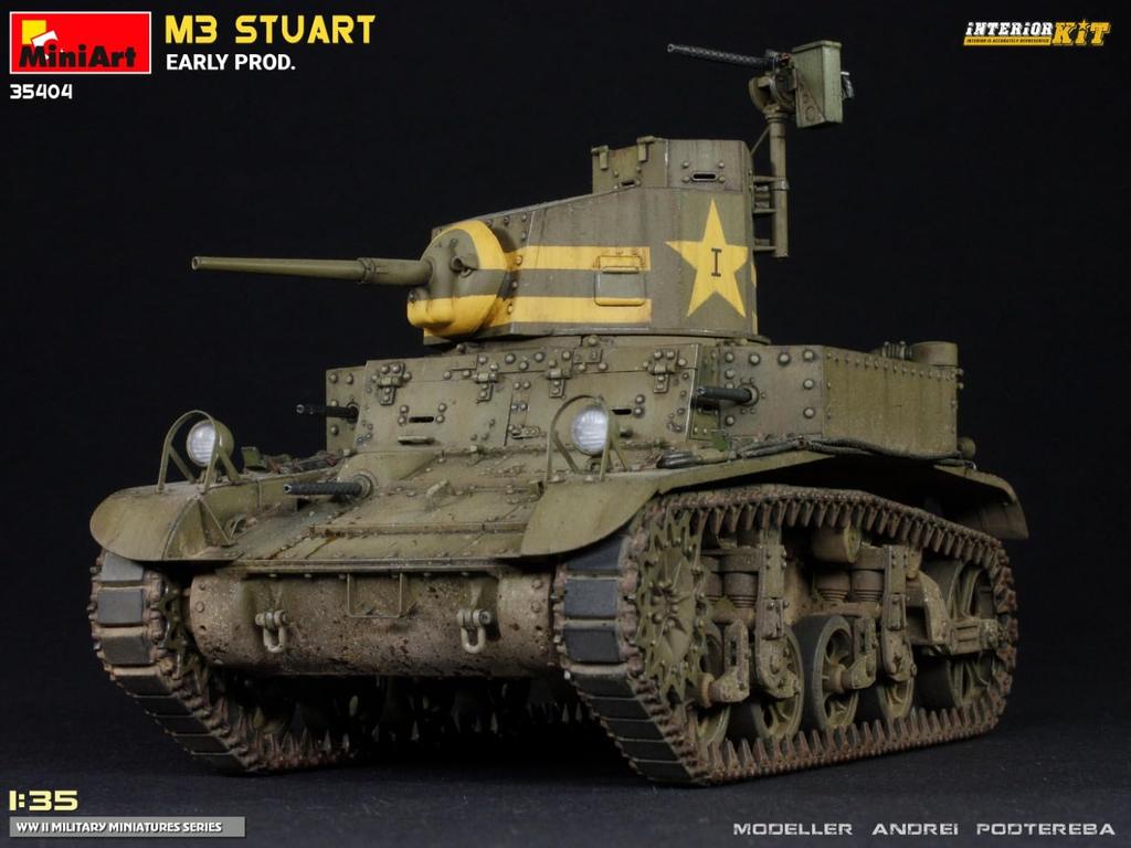 MiniArt Scale American M3 Stuart Early Model Interior Kit Plastic Model Kit MA35404 1/35