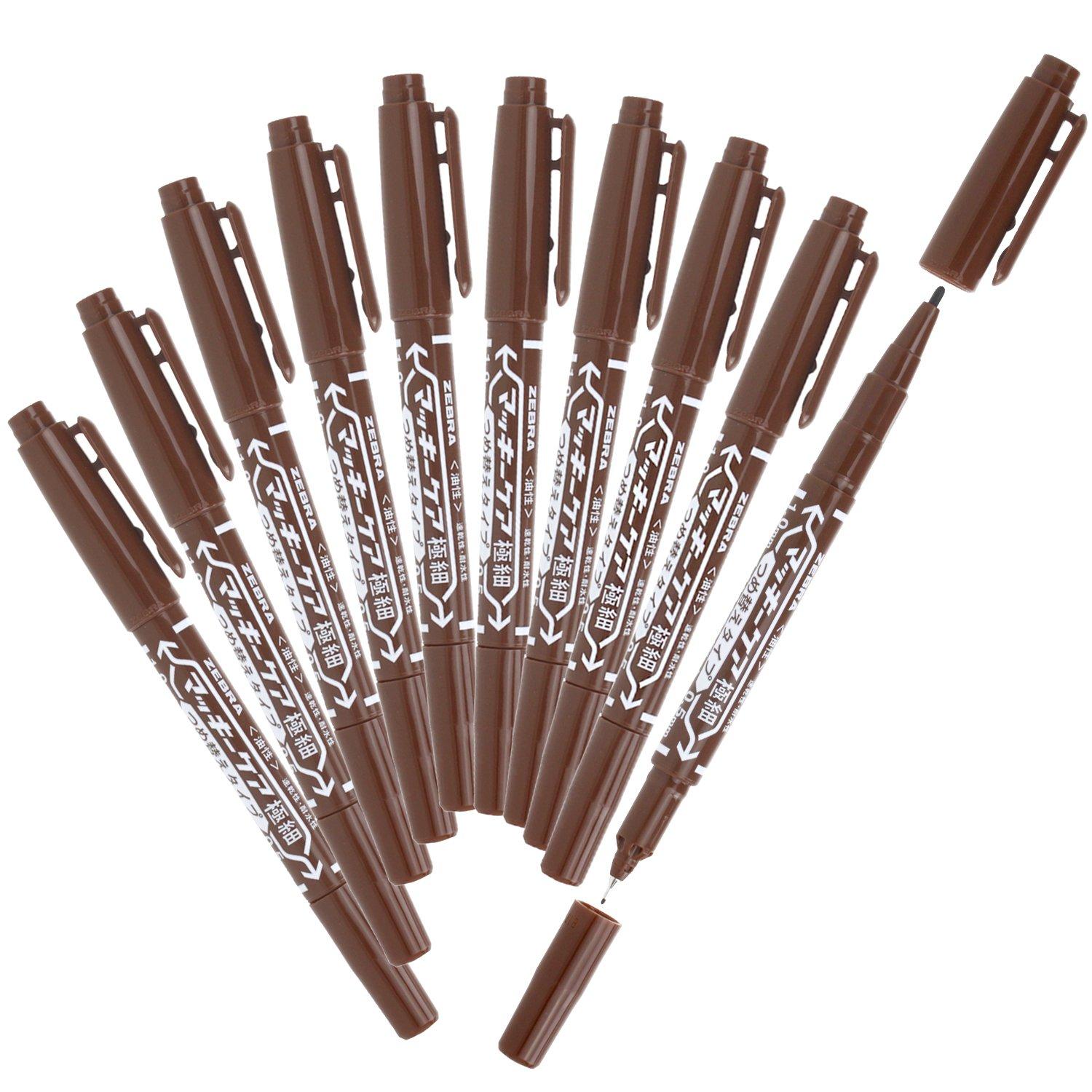 

ZEBRA Permanent Pen Mackie Care Extra Fine Refill Type Brown 10 B-YYTS5-E