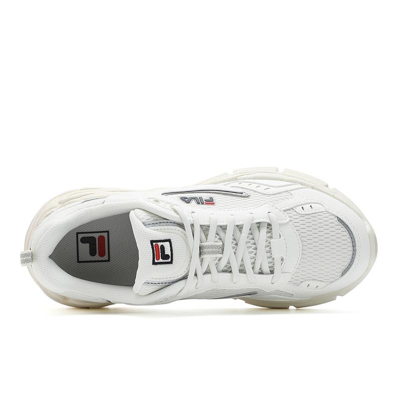 FILA Blade Silver Tooth Shoes Fashion Comfortable Shock Absorbing Durable Low Top Running Shoes Women sneaker White F12W512101FSW