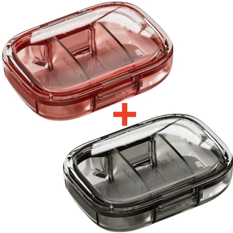 Travel Pill Storage Case Mini Waterproof Medicine Organizer with Separate Compartments for Home Office Outdoor and Vacation Use