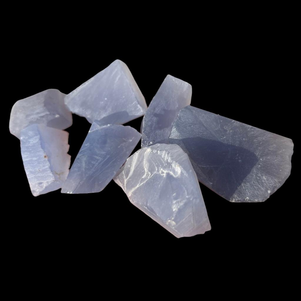 Blue Chalcedony Rough Slice And Raw, 25-55 MM. Size 1.50 inch to 2 Inches. Chalcedony Rough, Gemstone Raw, Healing Gemstone Rough For Jewelry Making.