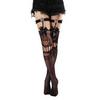 Sexy Thin Long Tube Jacquard Fishnet Nylon Socks with Bow Lace Sheer High Thigh Stockings