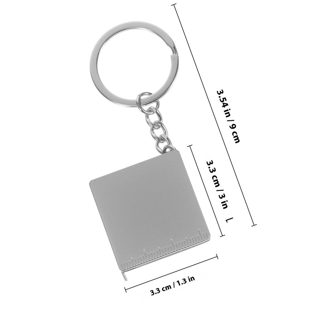 1Pcs 1M Premium Metal Tape Measure Keychain Compact Portable Retractable Measuring Tool Clear Scale Ergonomic Grip for Daily Use
