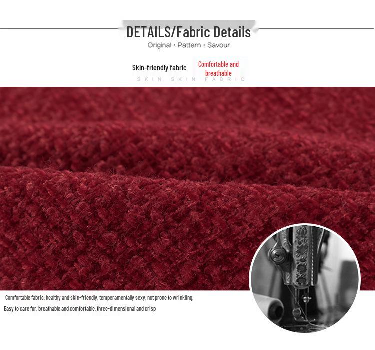 Genuine French Lapel Jacket: Women's Autumn/Winter Angora Red Wool Coat