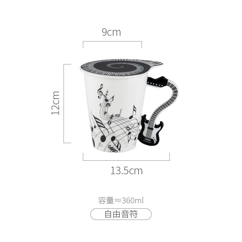 

Электрогитара 3D ручка ниша персонализированная питьевая чашка с крышкой керамическая 400 мл 301-400ml