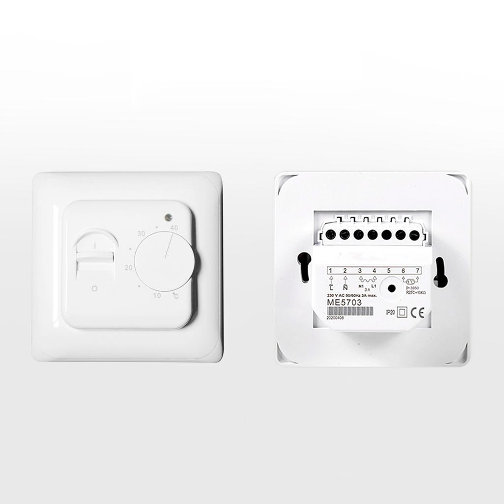 230V Mechanical Thermostat Non Programmable Manual Thermostat Underfloor Heating Controller with External Sensor