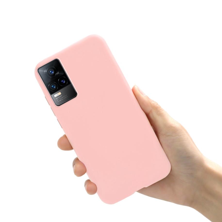 Für Vivo V21 V21e Hülle 2021 Flüssigsilikon Weiches TPU Capa Schlanke Handy-Rückabdeckung Für Vivo V21 5G V2050 VivoV21e V2061 Funda 6.44"