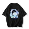 Sweet and Cute Cartoon Cat Print Shortsleeved Tshirt Female and Male Summer Loose Casual Student Loose T