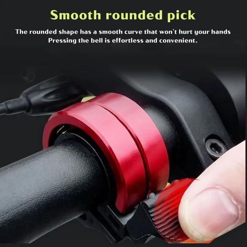 Lightweight Hidden Bicycle Bell Aluminum Alloy Loud Crisp Sound No Extra Burden for Casual Road Cycling Rides