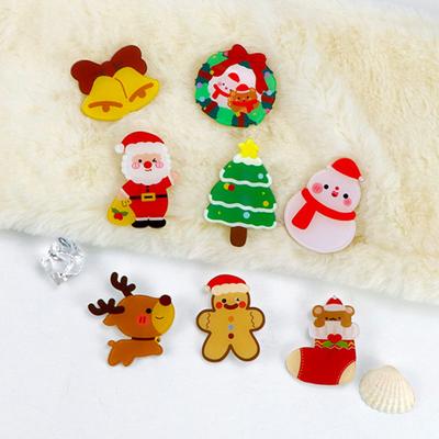 Weihnachten Brosche Festliche Nette Cartoon Weihnachten Themed Mehrzweck Anti-verblassen Dekoration Neue Jahr Geschenke Santa