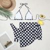 Trendy 2025 Women's Polka Dot Backless Bikini Set