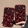 Bow Hello Kitty Lanyard Suitable for Apple 13PRO Large Windows Mobile Phone Case 14 Silicone Anti-drop 12 Cute 7/8