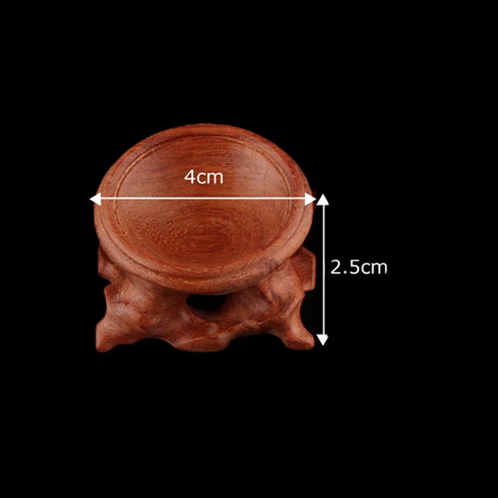1 pz. Base per statuetta in cristallo con sfera, artigianato, ornamenti da tavolo, oggetti di scena per fotografia, supporto per pietra a sfera, supporto in legno