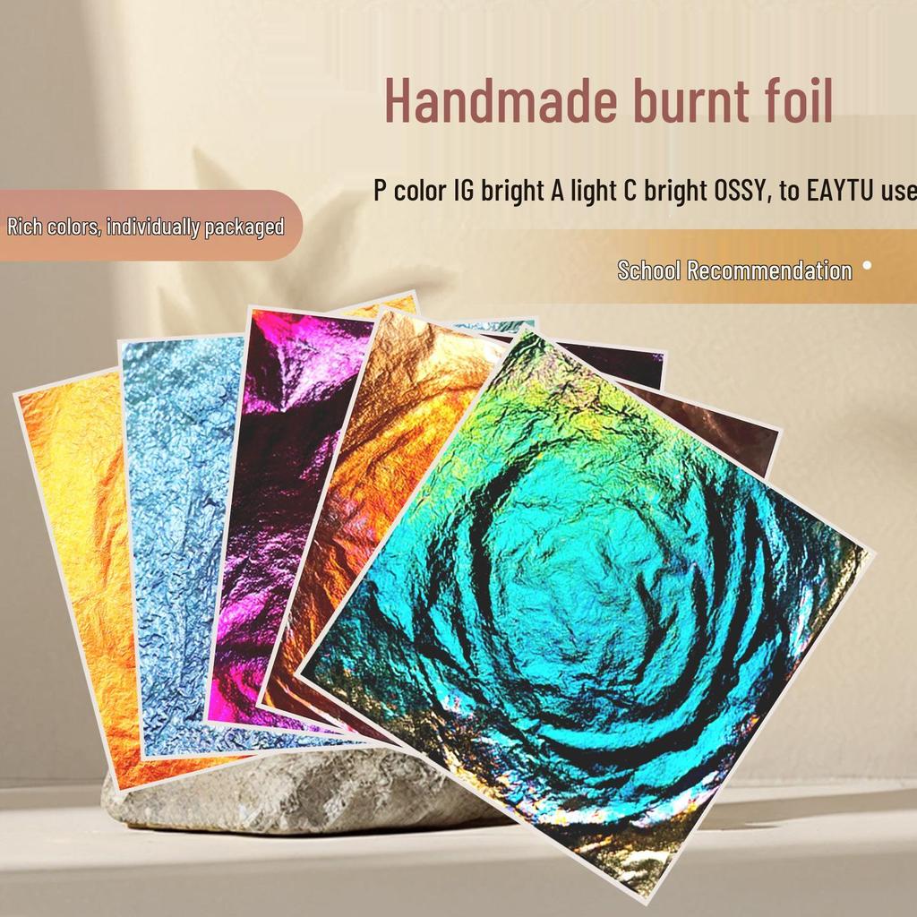 Handmade Colored Gold Foil Paper for DIY Craft and Rock Painting