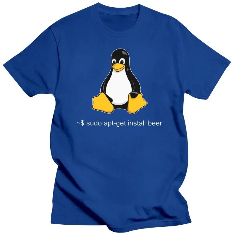 

Забавная футболка Linux Sudo Дайте мне пиво для мужчин с коротким рукавом Пингвин Программист Компьютерный разработчик Гик Нерд Футболка Хлопковая футболка#Цвет XXXXXL чёрный