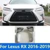 Fog Front Light Lamp Cover Trim For Lexus RX 200T 350 450H 450HL 2016-2018  Chrome Foglight Foglamp Protector Accessories