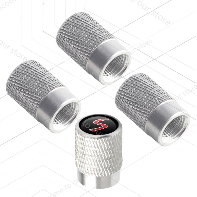4Pcs/Set For F57 J01 J05 F66 F65 ONE F67 F56 F57 R59 F60 R58 LOGO Badge Car Wheel Tire Valve Caps Tyre Stem Covers Accessories