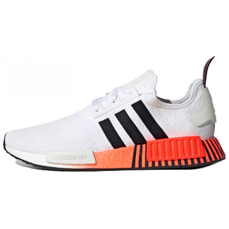 Adidas NMD_R1 'Glitch White Solar Red' Sneakers FV3648