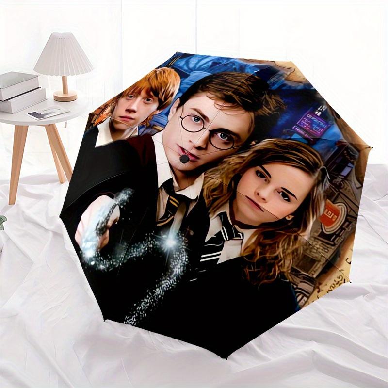 1pc Harry Potter, Hogwarts Themed High-quality Umbrella,Automatic Opening and Closing Umbrella,Multi-functional Umbrella G0811068