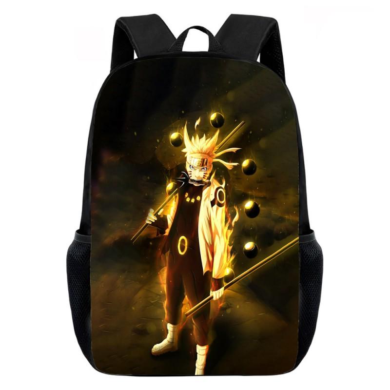 Naruto Anime Printed Kids School Backpack Elementary Students Lightweight Ergonomic Dual-Shoulder Bag Unisex