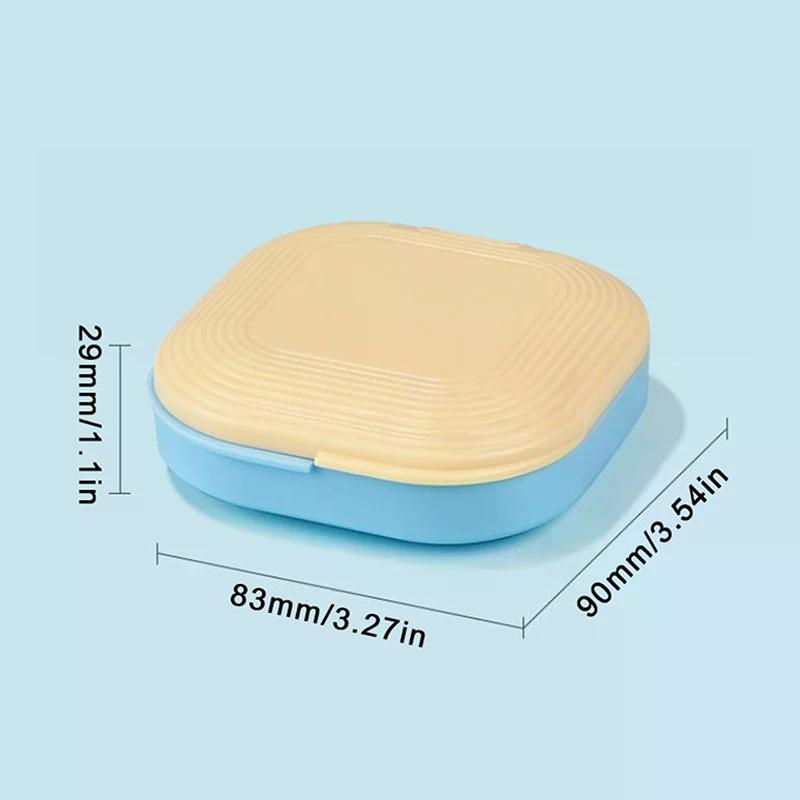 Dental Retainer Box With Mirror Magnetic Aligner Mouth Guard Container Travel Case For Teeth Braces False Denture Storage