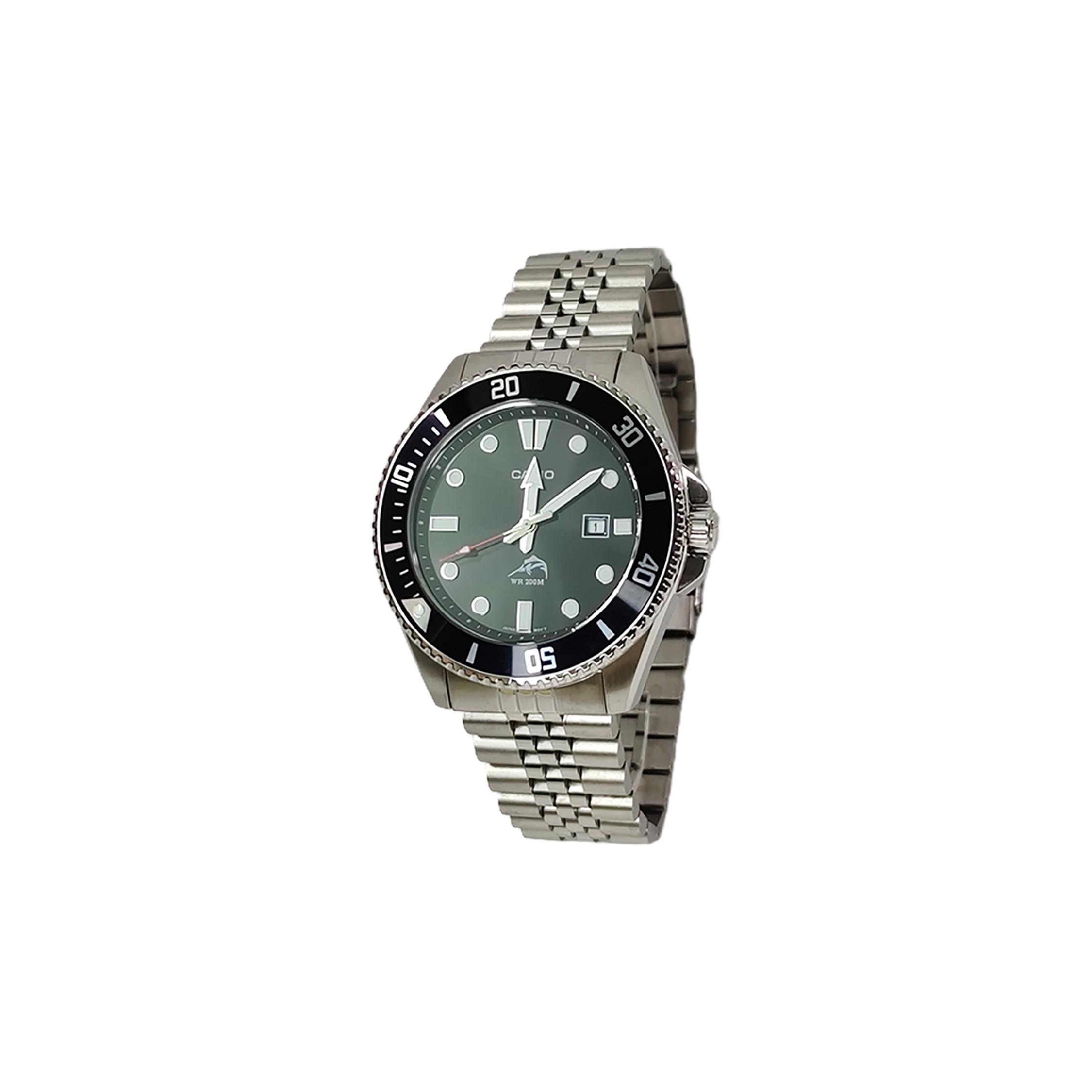 

CASIO Custom Collection Quartz Movement Stainless Steel Strap Watch Men s Watches Black Dial MDV-106-1AVDF(Watch5--) Silver Strap