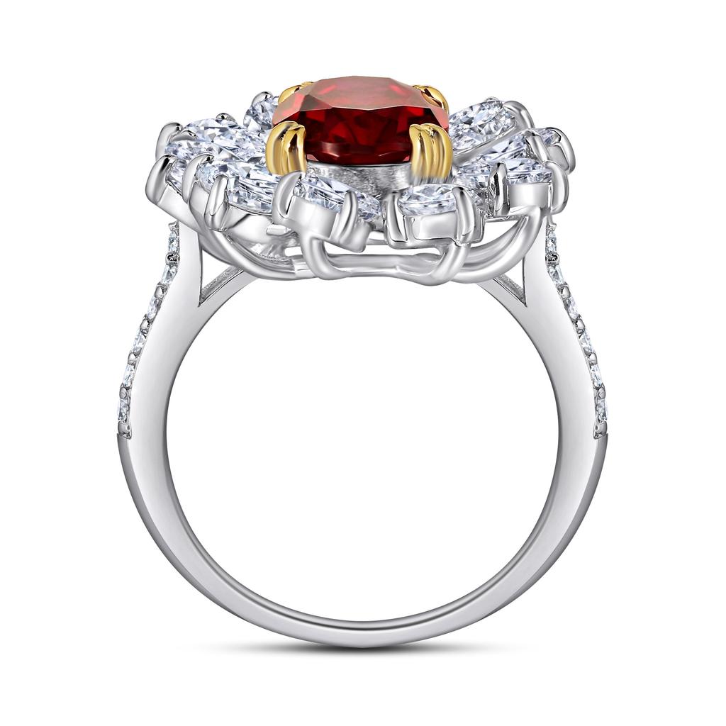 Lindon Classic 925 Sterling Silver Zircon Ring Ladies Jewelry Wedding Promise Party Gift