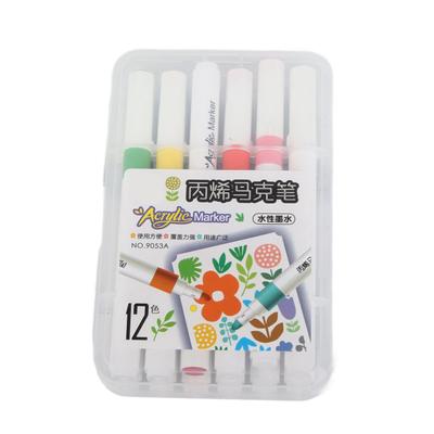 Pennarelli per pittura acrilica, copertura forte, asciugatura rapida, pennarelli per graffiti rotondi impermeabili per vetro