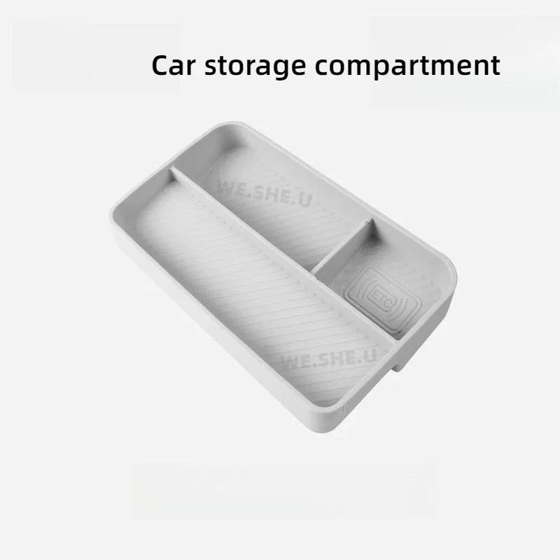 Center Console Lower Storage Box For Leapmotor B10 2025 2026 Silicone Organizer Tray Stowing Tidying Car Interior Accessories