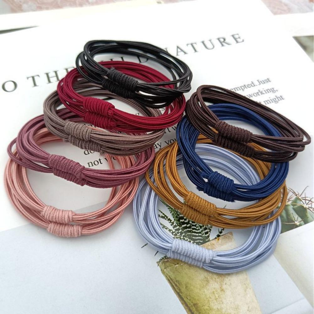 10PCS Basic Elastic Hair Ties Bands Scrunchie for Women Girls Fashion Headband Hair Accessories