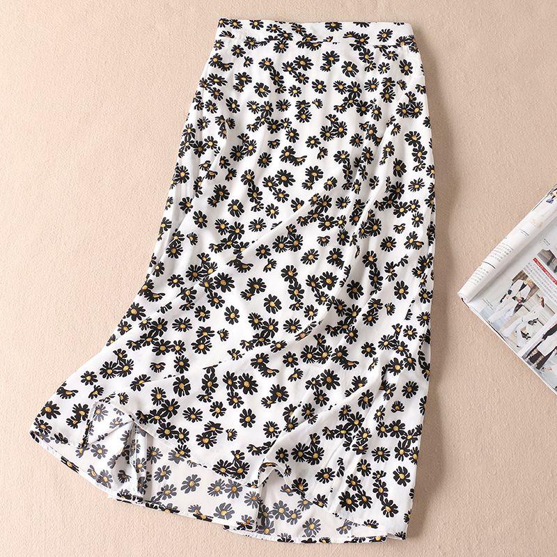 

Wa551 Двухслойная освежающая юбка Амой средней длины White small SUNFLOWER M