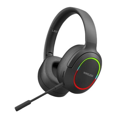L800 Over-Ear Bluetooth Headphones LED Lighting Foldable Wireless Headphones Low Latency with Microphone and Breathing, Bluetooth Headset