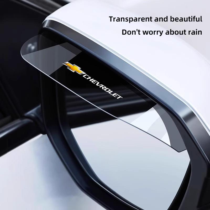2Pcs Car Rearview Mirror Rain Eyebrow Rainproof Shield For Chevrolet Corvette Montana TrailBlazer Silverado Traverse Camaro Bolt
