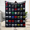 F1 Driver Number Chart Flannel Blanket-Soft and Suitable for Sofas,Beds,Offices,Travel,All Seasons,Great Gift for Holidays and Birthdays.