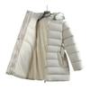 Winter Long Style Teen Girls Jacket Solid Color Slim Fit Fashion Detachable Hat Big Fur Collar Hooded Keep Warm Coat for Kids