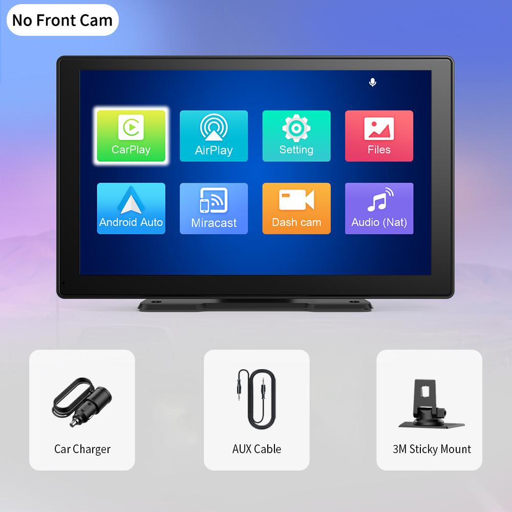 

Imagebon 9 4K Dashcam Wireless CarPlay & Android Auto Car DVR GPS Navigation Night Vision Dual Lens WiFi AUX FM NO TF Card