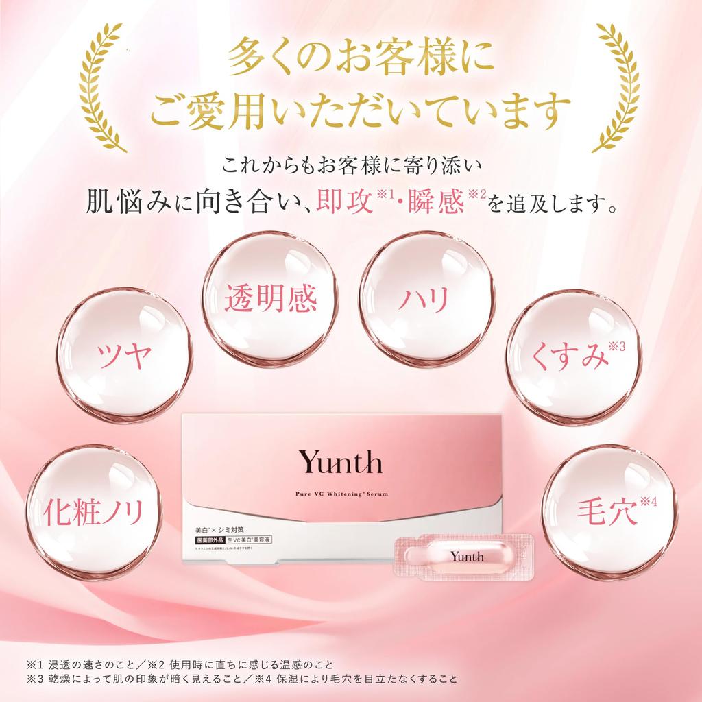 Yunth Raw VC Introductory Supply 2 Introductory Serum Sample Serum, 2-Pack, 58-Day [Includes Packets] (Cosmetics/Skincare/Pores/Beauty/Face Care)