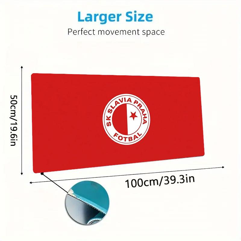 Fotbalový podložka pod myš Slavia Praha Velká Velký podložka na herní stůl Protiskluzová Podložka pod notebook Tablet Velká podložka pod myš XXL Podložka Mini PC Podložka na hraní S uzamykatelným okrajem