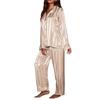 Women's Striped Pajama Set Silk Satin Pajamas Two Piece Set, Comfortable Home Pajamas Roupa Feminina Womens Pyjamas