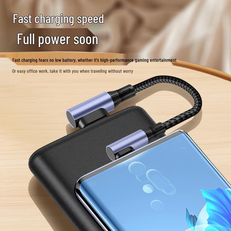 15cm Dual Type-C Power Bank Data Cable - Ultra-Short 0.3m PD Super Fast Charging Cable