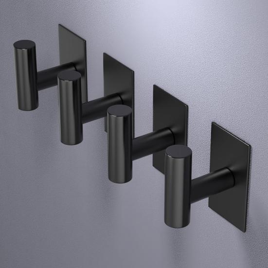 1/5Pcs Towel Hangers Storage Hooks Strong Load-bearing Simple Installation Self-Adhesive Wall Mount Hanging Hooks
