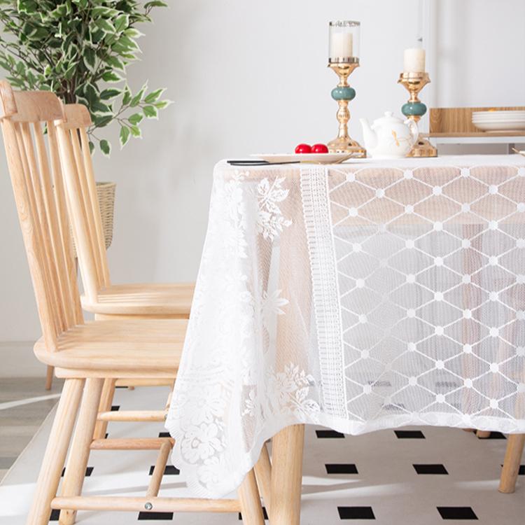 Lace Dining Table Coffee Table Tablecloth Modern Simple Cloth Rectangular European Round Household Small Fresh Tablecloth