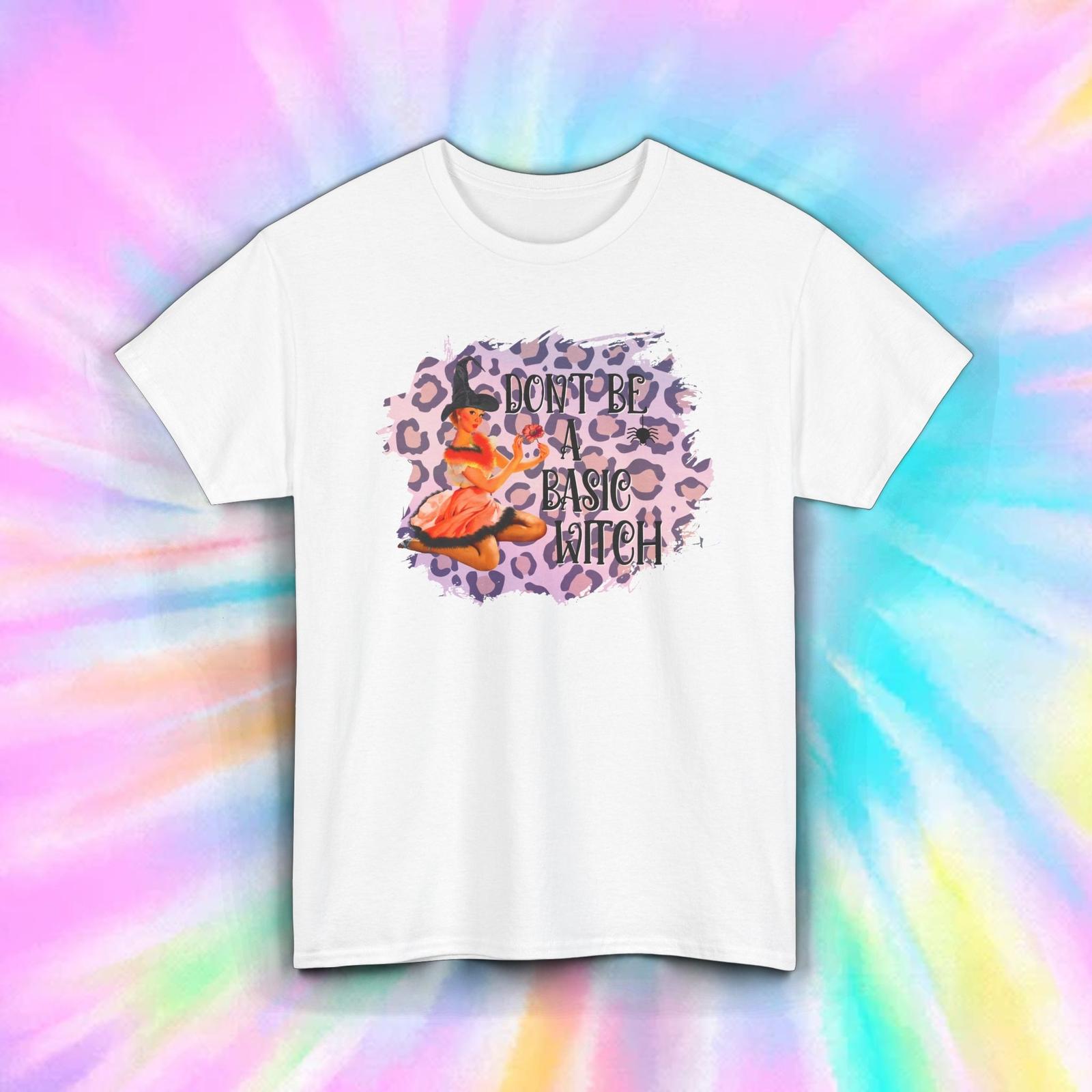 Basic Witch Halloween T-Shirt Funny Pin-Up Retro Spooky Tee S-5XL XXXXL