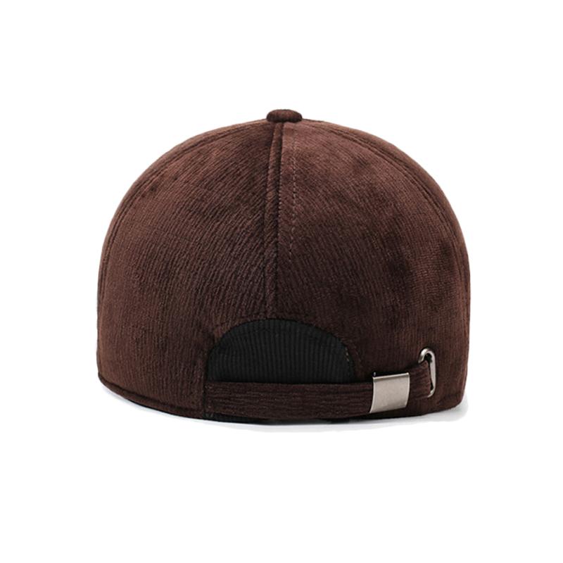 Winter Woolen Hat Men's Warm Baseball Hat Ear Protectors Old Man Thick Cap