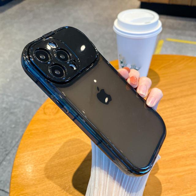 Oglindă de machiaj Suport de protecție pentru cameră Husă pentru telefon pentru Iphone 14 Plus 11 12 13 Pro Max Xs Xr Husă transparentă din silicon de culoare bomboană