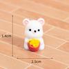 Kawaii Cartoon Cute Animal Resin Small Ornaments Creative Little Bear Doll Toys DIY Home Decoration Accessories Crafts Gifts