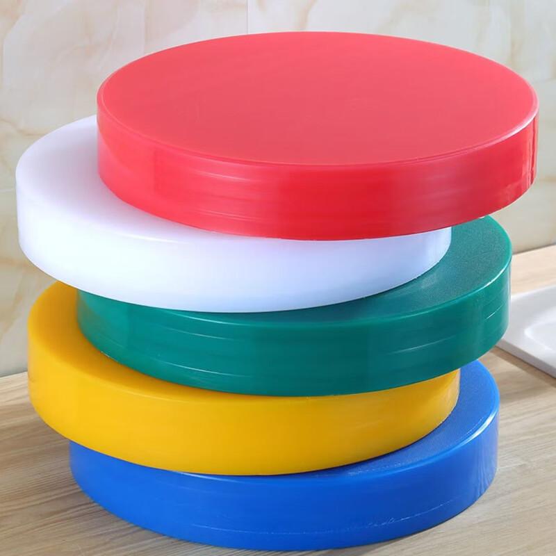 Zhenxing 5-Piece Round Plastic Color-Coded Cutting Board Set