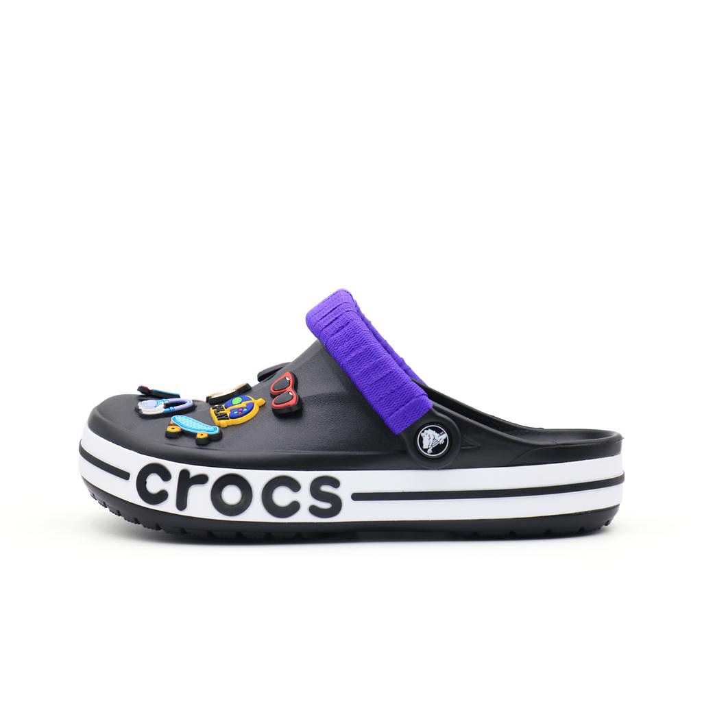 Crocs Bayaband Super Player Home Casual Comfortable and Versatile Hole Shoes for Men and Women Black