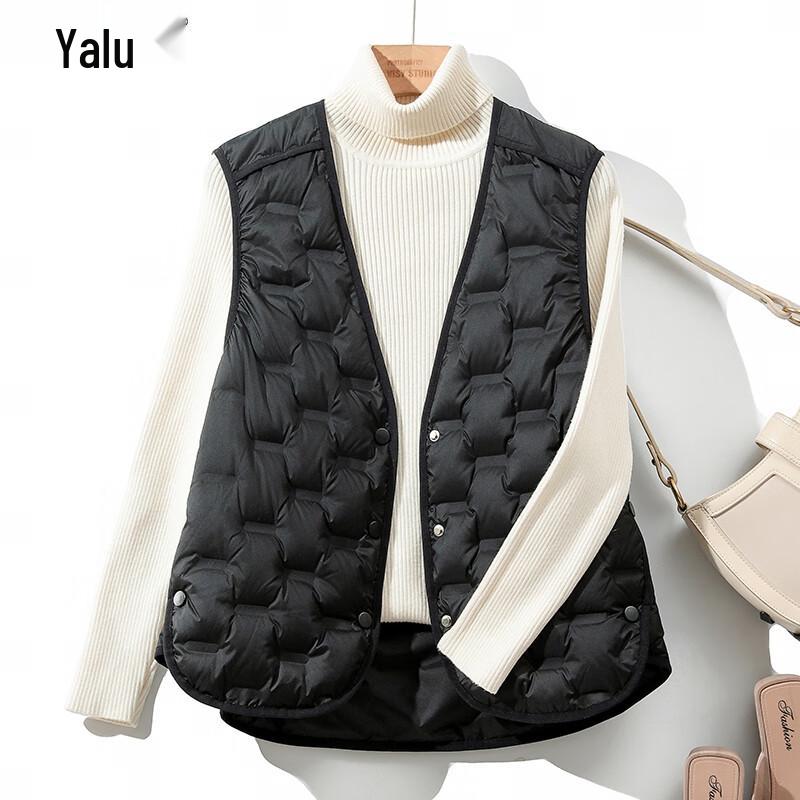

Yalu Women s V-Neck Lightweight Down Vest L