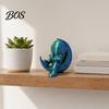 3D Printed Astronaut Figurine Moon Figurine, Sitting on Crescent Spaceman Mini Statue, Desktop Decoration for Home Office Bookshelf